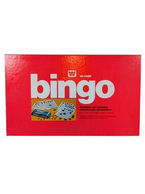 Vintage Whitman 40-Card Bingo Game Set Complete w/ Dispenser & Markers USA